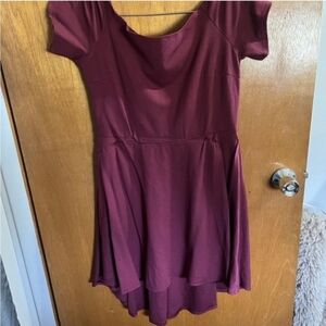 Cocktail Dress off the shoulder | Burgundy | SIZE XL